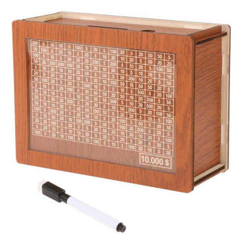 Hucha De Madera, Hucha Con Contador, Caja De Ahorro De