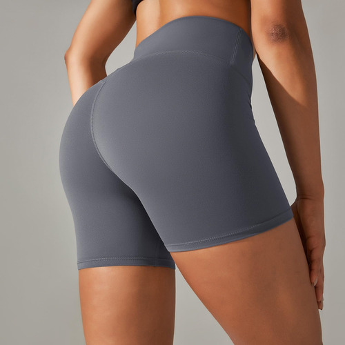 Pantalones Cortos Elásticos De Cintura Alta Para Mujer, Pant