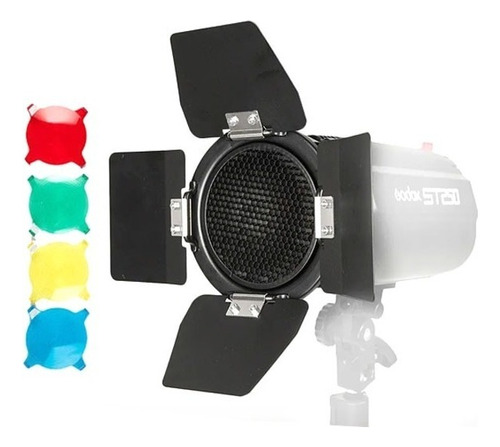 Kit De Cortadores, Geles Y Panal Godox Para Luces E250 Y 160