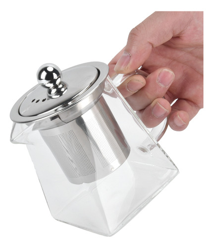 Tetera De Vidrio Transparente Extraíble 304