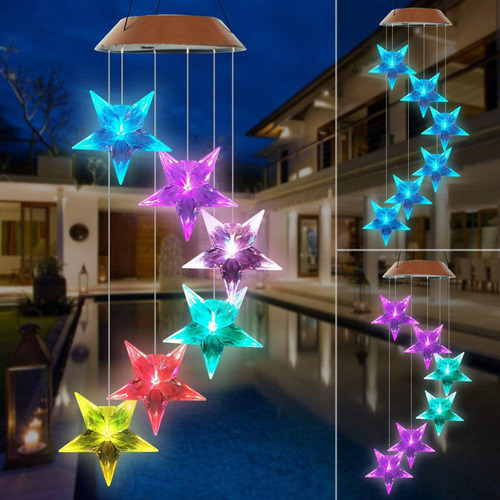 Carillón De Viento Solar Y Night Light, Luz Led Colgante, Lu