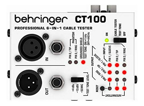 Probador De Cables 6-en-1 Behringer Ct100