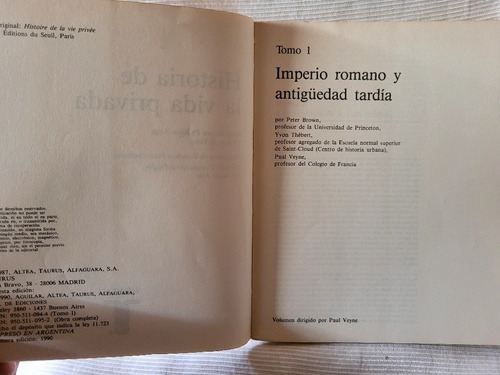 Imagen 5 de 10 de Historia De La Vida Privada Tomo 1 Aries / Duby Taurus