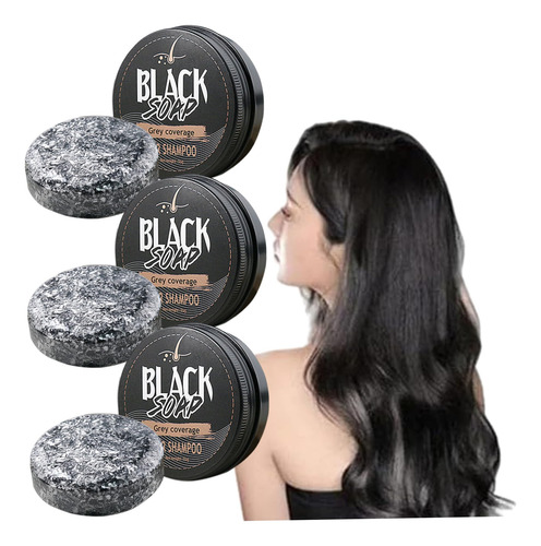3 Piezas De Barra Inversa Para Cabello Gris, 55 G De Jabón