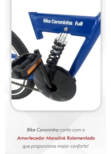 Bicicleta Caroninha Full con amortiguador para remolque Al-335, color gris