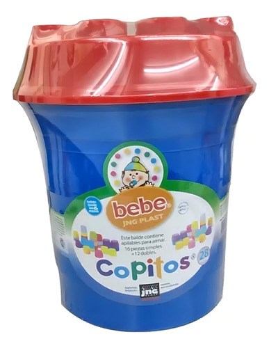Bloques Copito Bebe X 28 Piezas Celeste