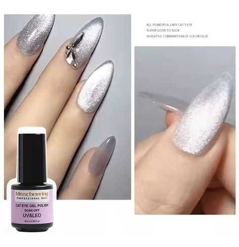 Gel Para Uñas Polish Efecto Ojo De Gato Con Iman 8ml | Meses sin intereses