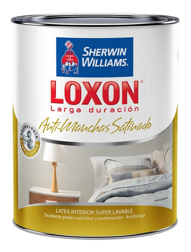 Loxon Satinado 1 Litros Color Blanco Sherwin Williams - Alfa