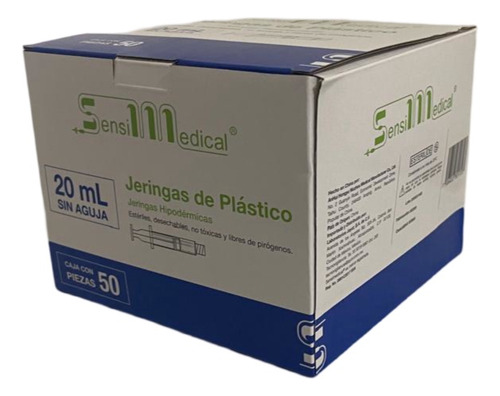 Jeringa De 20 Ml S/aguja Caja Con 50 Piezas