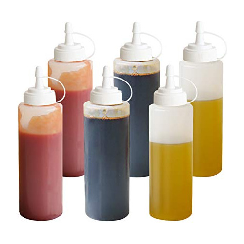 Botella De Plástico Exprimible Para Ketchup, 16 Oz, Punta Pa