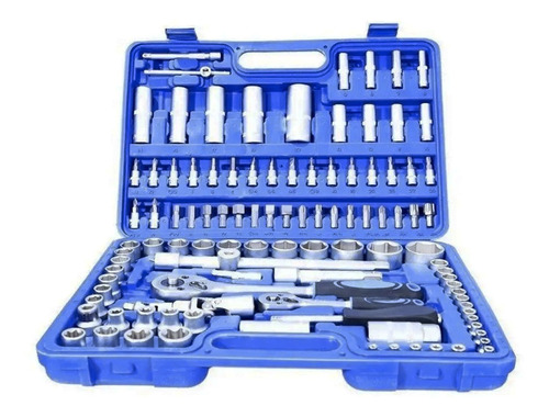 Caja Set Juego De Tubos Bocallaves 108 Piezas 1/2-1/4 Boedo.
