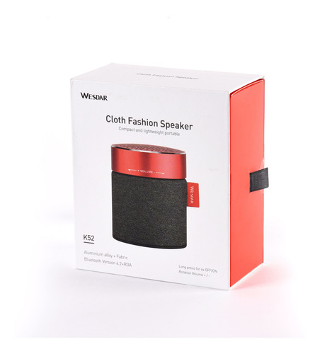 Parlante Bluetooth Portatil Wesdar K52 Sd Sonido Rotativo Sd