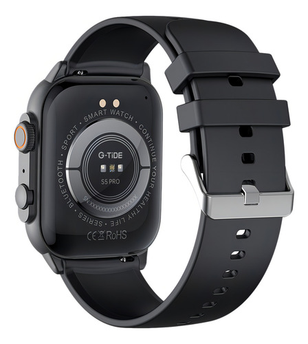 Relógio inteligente Gtide Submersible S5 Pro Call Watch, moldura preta e prateada