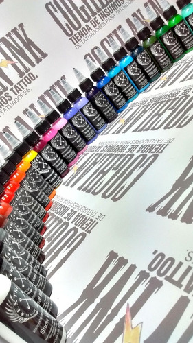 Imagen 3 de 10 de Set Tattoo Extreme 20 Tintas X 1oz = 20 Oz Tatuajes Tatuar