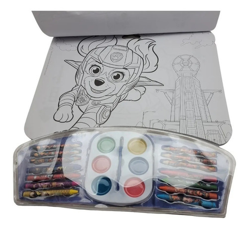 Imagen 3 de 7 de Set De Arte Grande Para Colorear Con Stickers Paw Patrol Ed