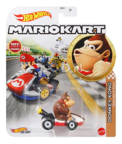 Diecast Hot Wheels Mario Kart Cat Peach - Kart Estándar, Gan