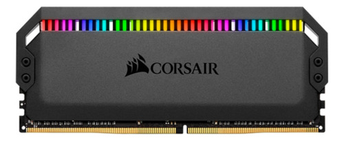 Memoria RAM Dominator Platinum RGB gamer color negro 32GB 2 Corsair CMT32GX4M2C3200C16