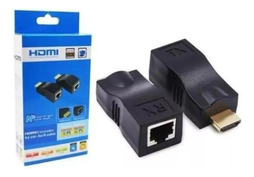 Extensor Hdmi 30 Metros Via 1 Cabo De Rede Rj45 Cat5e/6