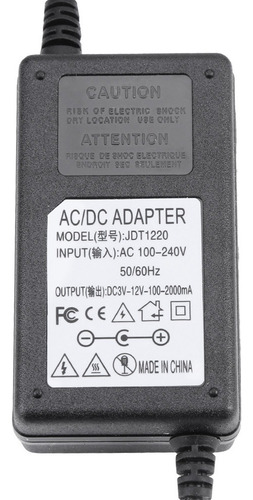 Adaptador De Ca A Cc 3-12v 2a Motor De Fuente De Alimentació