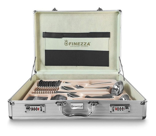 Set De Cubiertos  En Acero Inox 84 Piezas Finezza Fz-8406cm