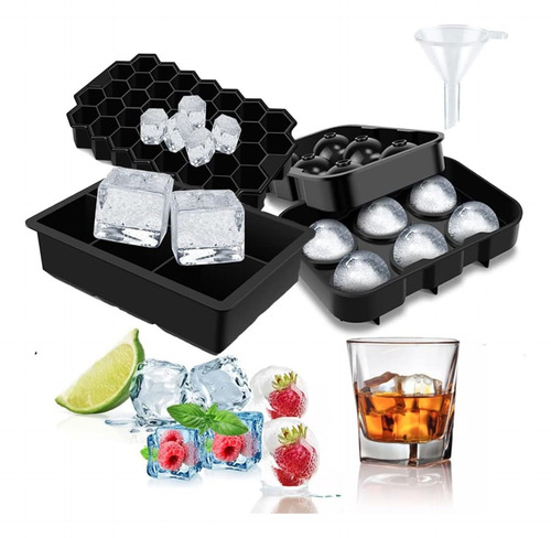 3pcs Bandejas Para Cubitos De Hielo,moldes Y Bandejas