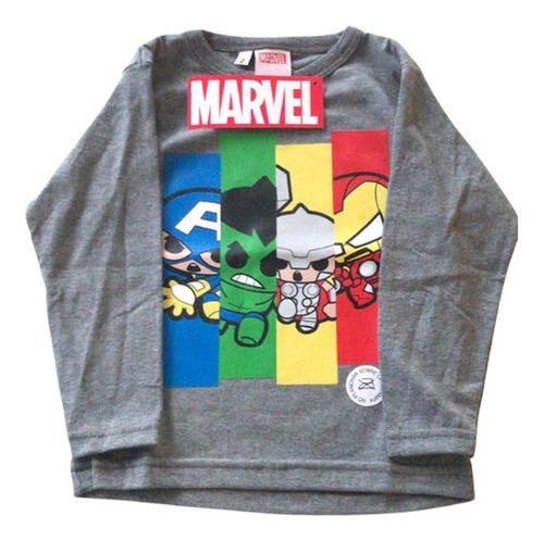 Remera Infantil - Manga Larga - Avengers