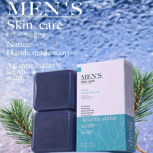 Pack Jabón Facial Corporal Para Hombre Aroma Varonil Cedro