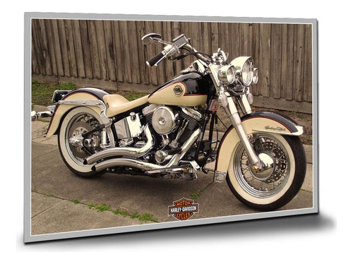 Pôster Motocicleta Harley Davidson Pôsteres Placa 120x84cm B