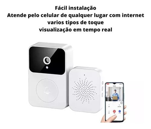 Timbre Inteligente Wifi Full Hd Con Videoportero De Voz 110 V/220 V
