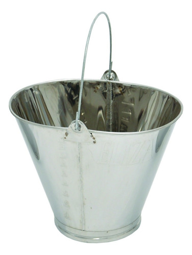 Bebedouro Para Animais De Estimação Eliza Balde Ordenha Oval Com Capacidade De 12l Prateado
