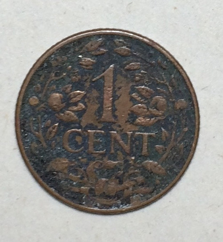 1944  Wwii Curazao  Moneda  1 Centavo Antigua