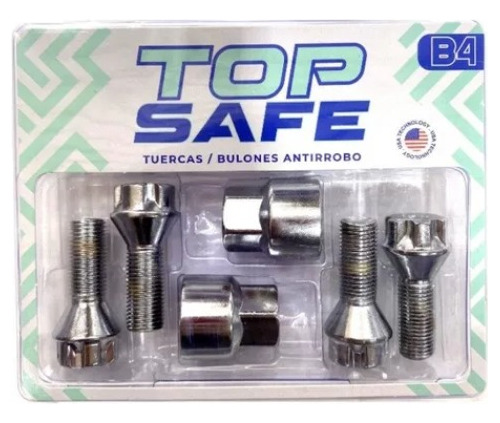 B4 Bulones (tuerca) Antirrobo Fiat/peugeot - Top Safe