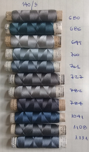 Hilos Para Bordar De Seda Gutermann Antiguos X 96. Marrón (Usado)