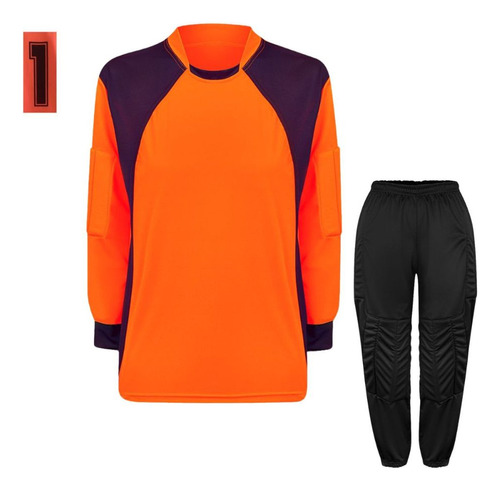 Kit  Goleiro Infantil Camisa E Calça Acolchoada Conjunto Gol