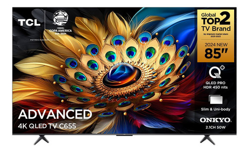 Smart Tv Tcl 85 Google Tv Qled Dolby Atmos C655