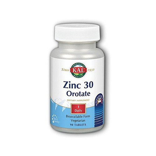Zinc Orotato De Liberación Sostenida De 30 Mg De Kal 90 Tabs