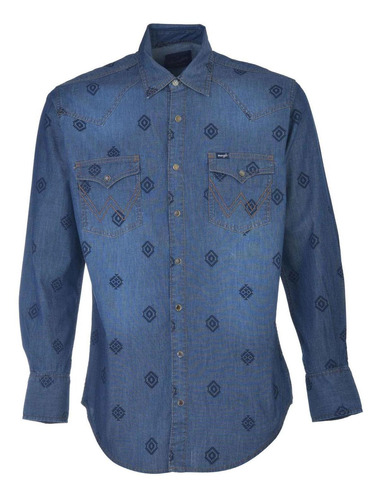 Camisa Vaquera Hombre Wrangler Manga Larga Ro51