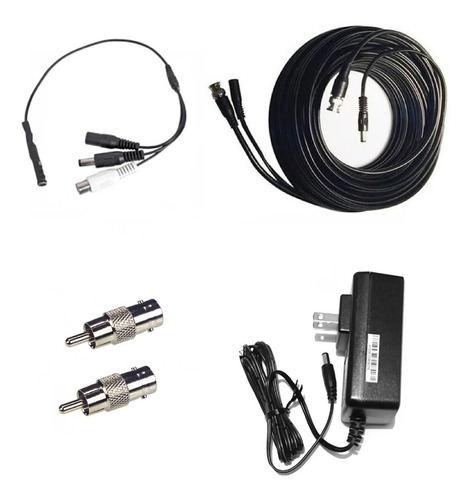 Kit Micrófono Cctv Cancelación De Ruido Cable 20m Eliminador