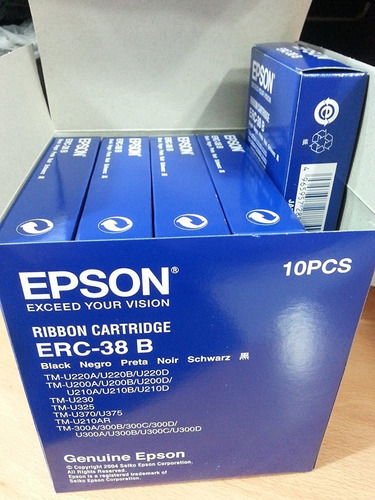 5 Cintas Epson Erc-38b Color Negro Producto Original Y Nuevo