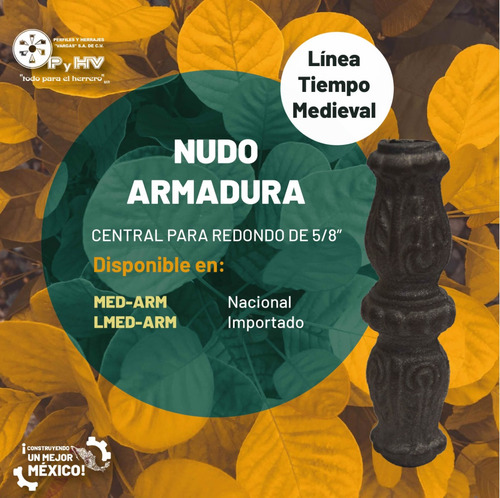 Figura Hierro Colado Herrería Nudo Redo 160 Pz 1/2