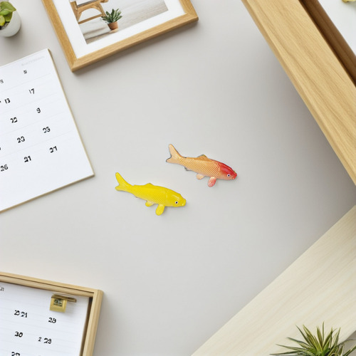 8 Figuras De Peces Koi En Miniatura, Modelo De Pez Falso