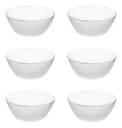 Juego De Bowl Para Postre Vidrio Compotera X6 Uni 250 Ml