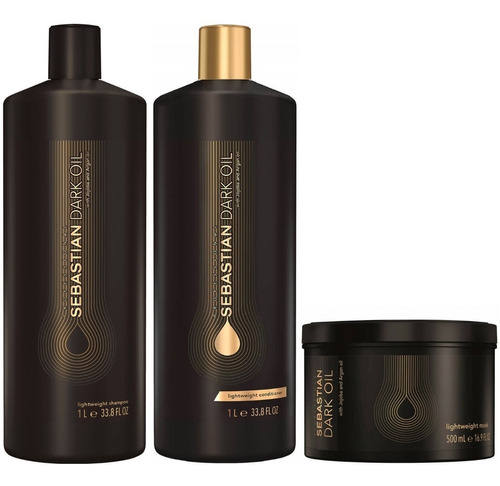 Shampoo Litro +acondicionador +mascarilla Sebastian Dark Oil