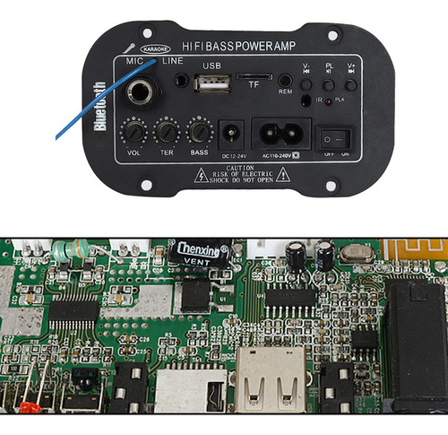 Bocina De La Placa Del Amplificador De La Potencia Del Bajo