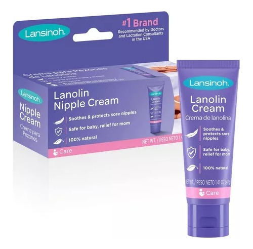 Crema Lanolina Lansinoh Antigrieta Lactancia Pezon Bebe 40g