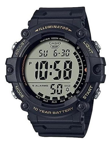 Casio Illuminator - Correa Extralarga, Batería De 10 Años,