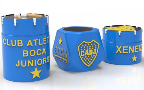 Set Equipo Matero Futbol Boca Juniors Mate Impr 3d