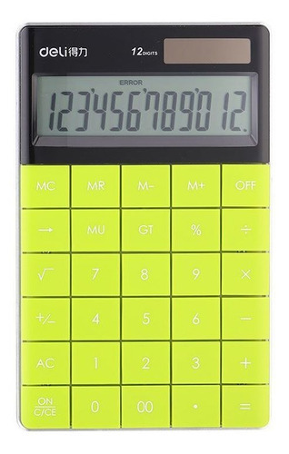 Calculadora De Escritorio Verde Deli E1589