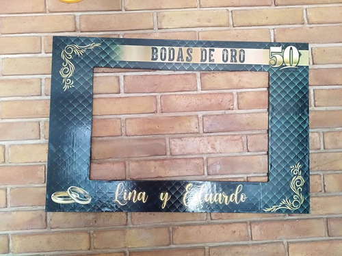 Imagen 3 de 7 de Marcos Selfies Bodas De Oro, Casamiento ,15 Personalizados