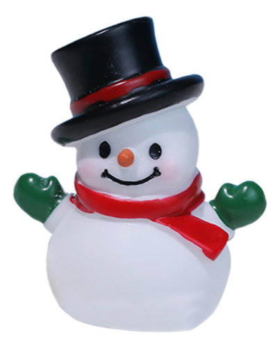 6 Miniatura De Muñeco De Nieve Navideño, Accesorio Estilo